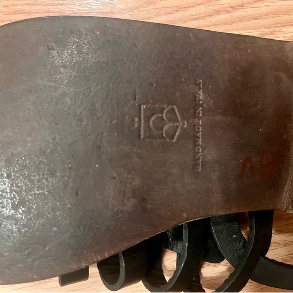 Black Silvano Sassetti Leather Handmade in Italy Sandals. Size 38 - Picture 5 of 7